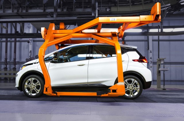 2017 Chevrolet Bolt EV pre-production vehicles at Orion Township Assembly Plant, March 2016