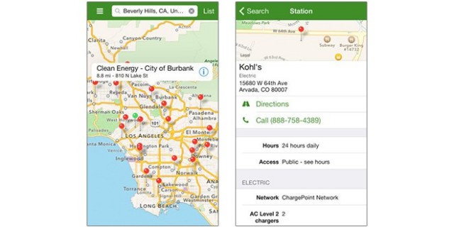 DOE Alternative Fueling Station Locator iPhone app screenshot DOE Alternative Fueling Station Locator iPhone app screenshot