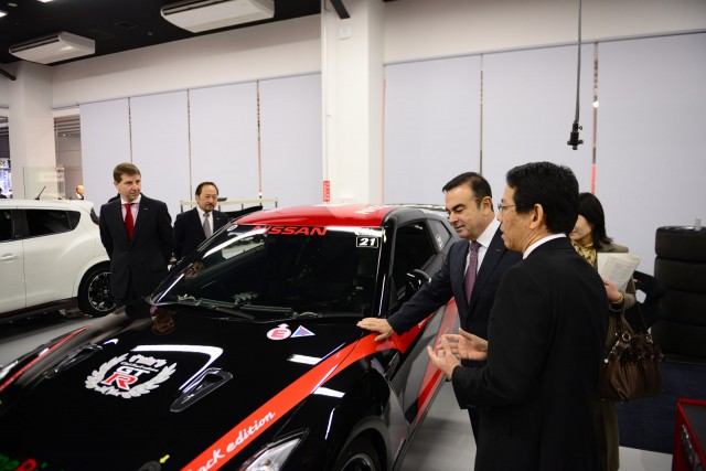 Nissan CEO Carlos Ghosn at the opening of Nismo’s new headquarters in Japan