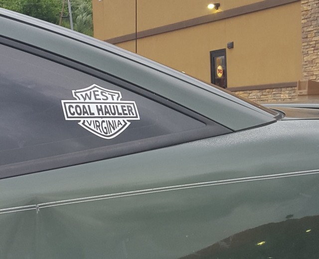 West Virginia Coal Hauler window sticker