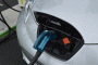 2015 Nissan Leaf with CHAdeMO fast-charging cable plugged in  [photo John Briggs]