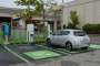 Fast-charging 2015 Nissan Leaf at evGo station in Auburn, MA   [photo: John Briggs]