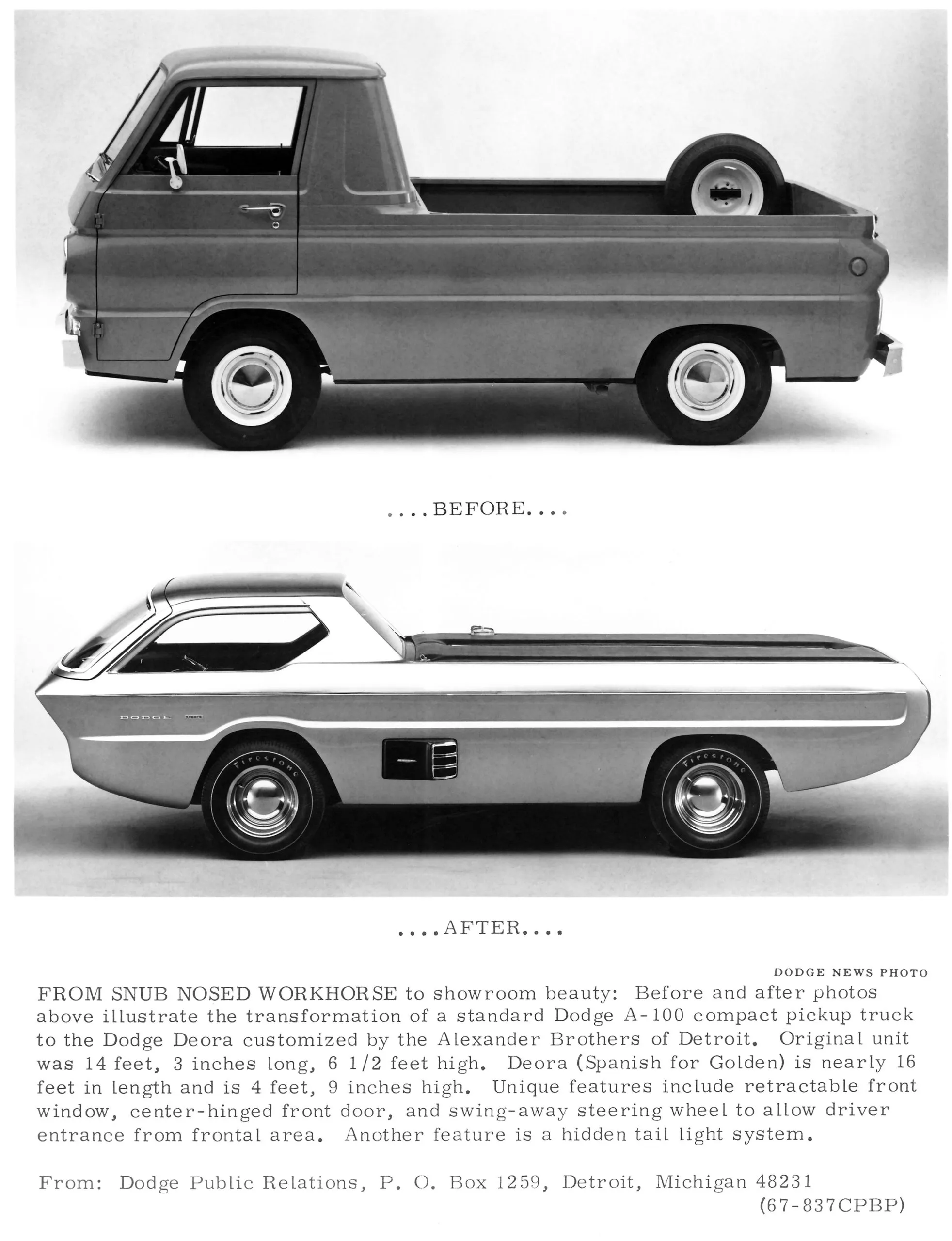 1967 Dodge Deora concept vehicle (Cortesia da Stellantis Media)