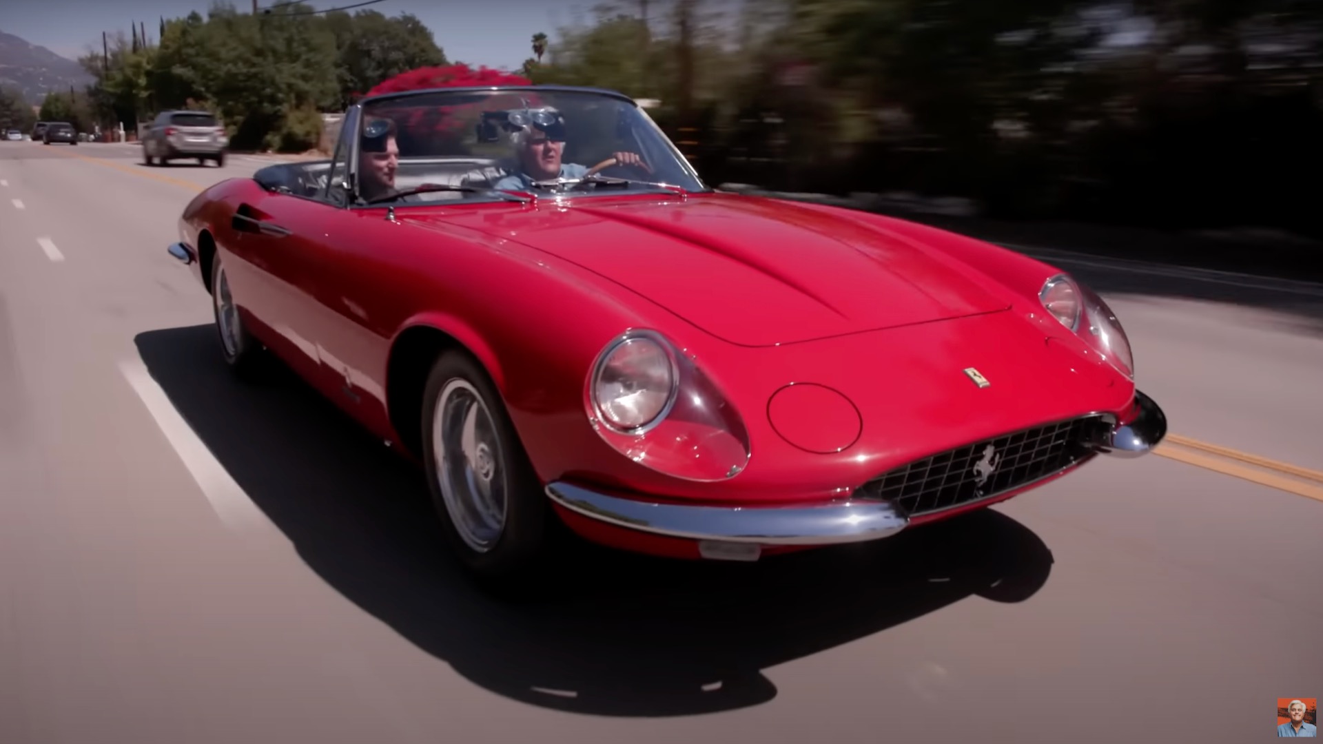 Jay Leno drops top on a 1967 Ferrari 365 California Spyder Auto Recent