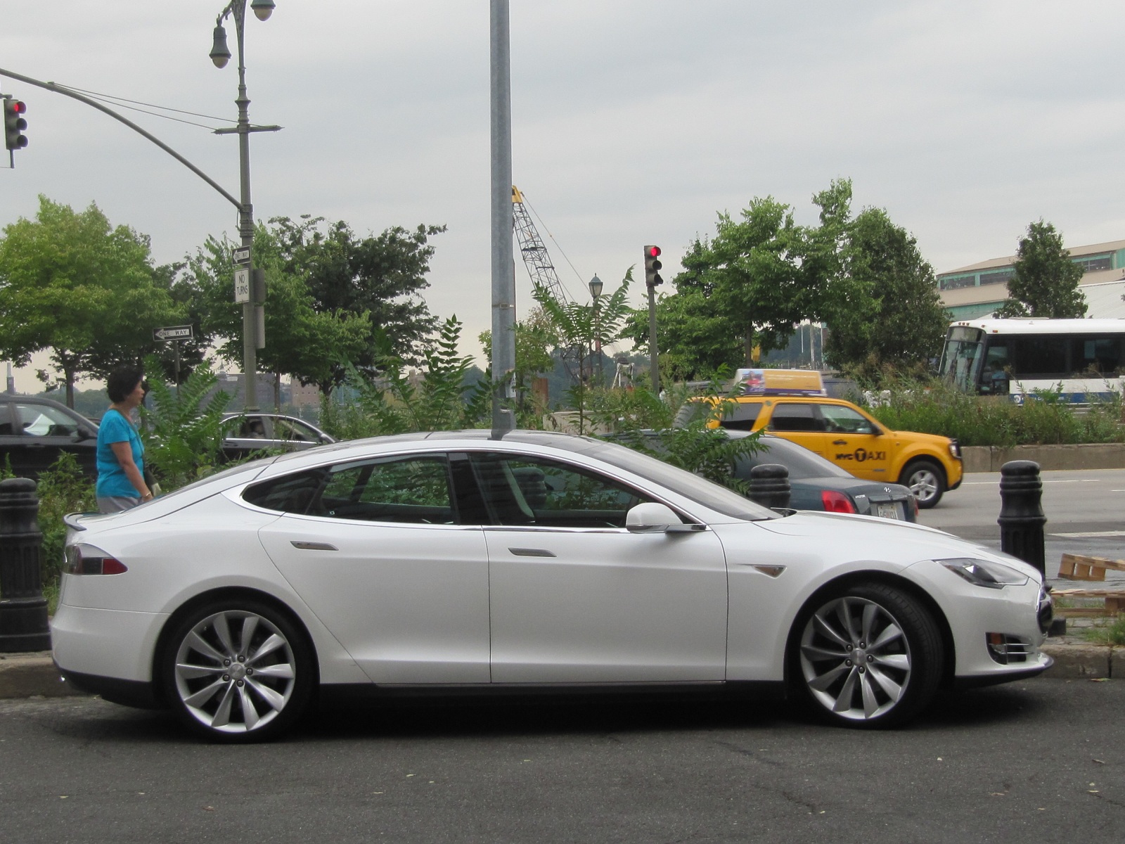2012 Tesla Model S Brief Test Drive New York City July 2012