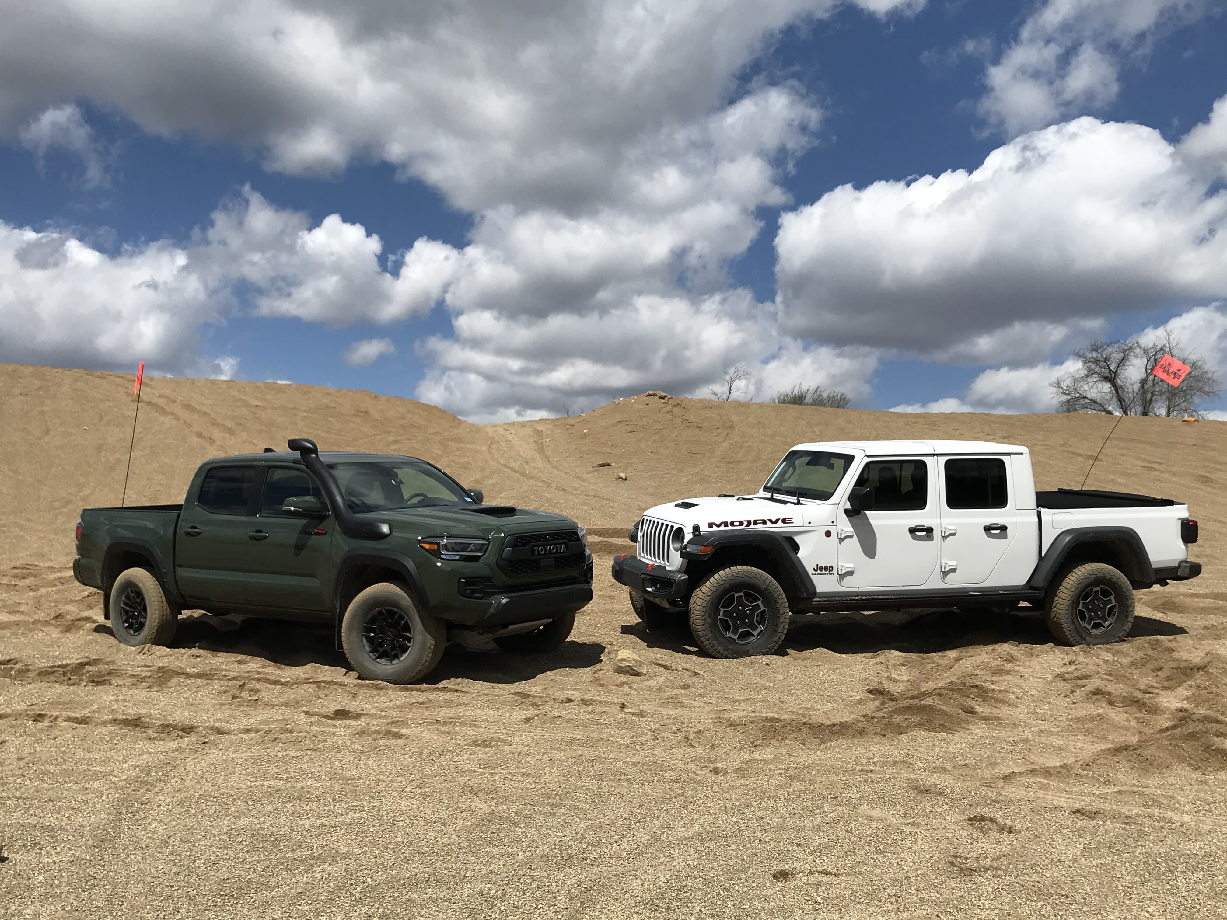 Rock of ages: 2020 Jeep Gladiator Mojave challenges the 2020 Toyota Tacoma  TRD Pro in a gravel pit