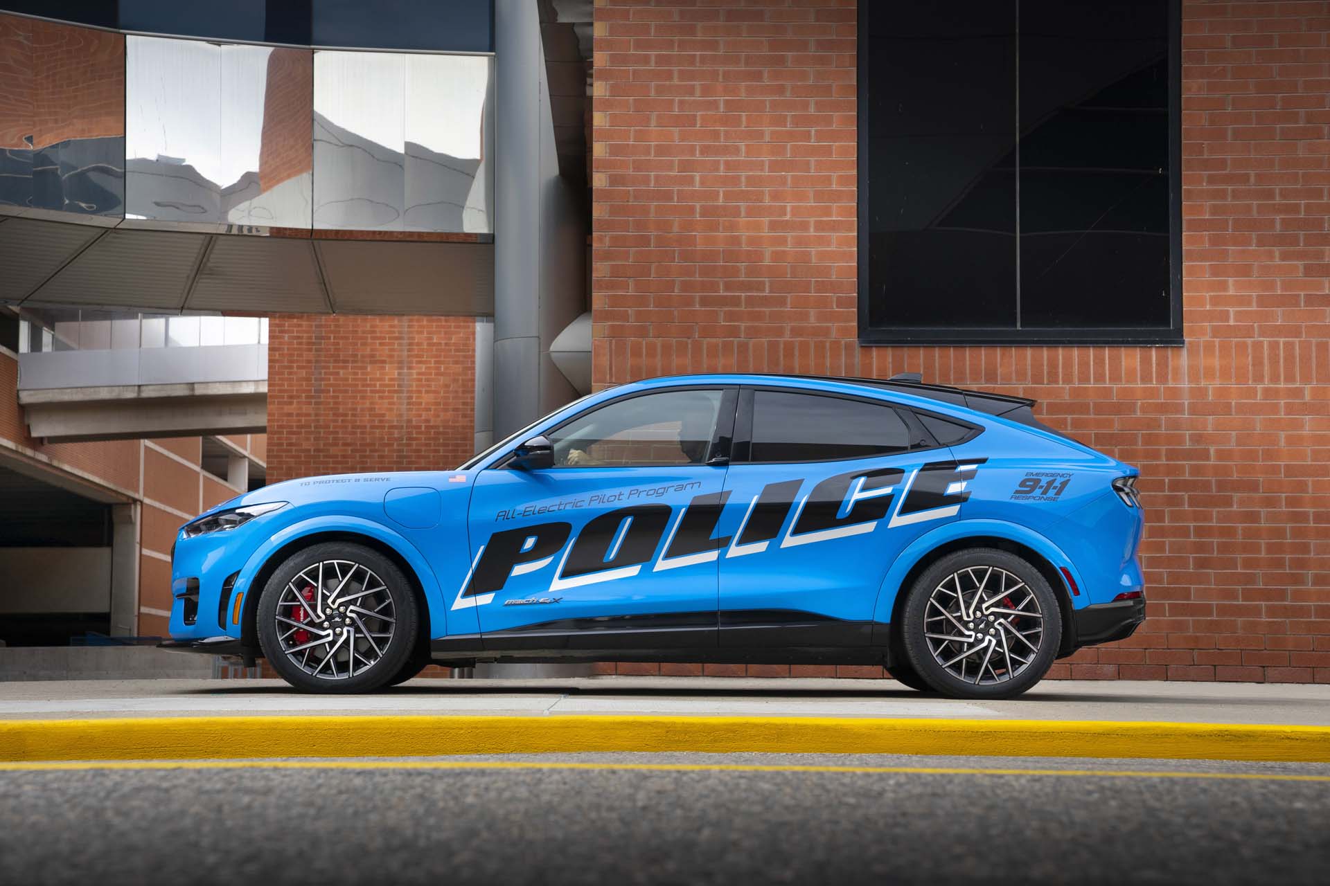 Ford considers "purposebuilt electric police vehicles," offers MachE