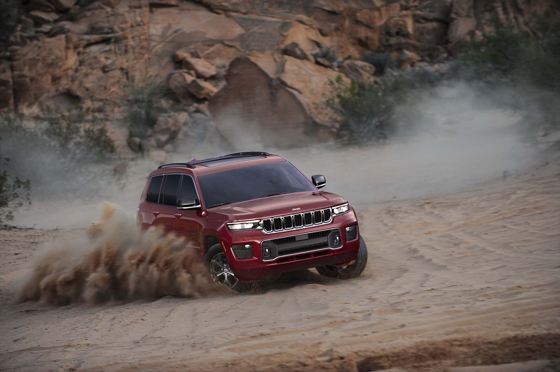 First Drive Review 2021 Jeep Grand Cherokee L Grows Up But Remains Playful - roblox dodge trackhawk police