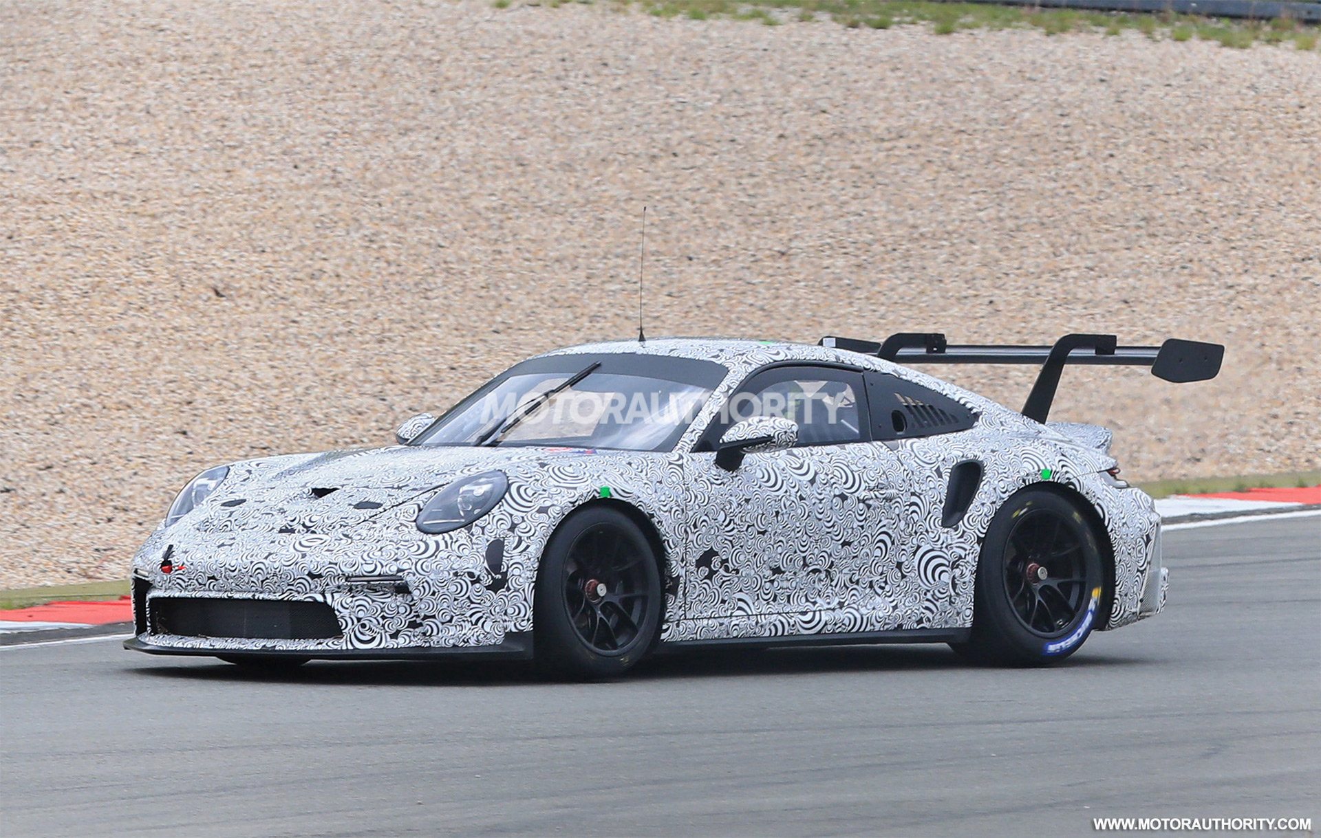 2022 Porsche 911 GT3 R race car spy shots - Photo credit: S. Baldauf/SB-Medien