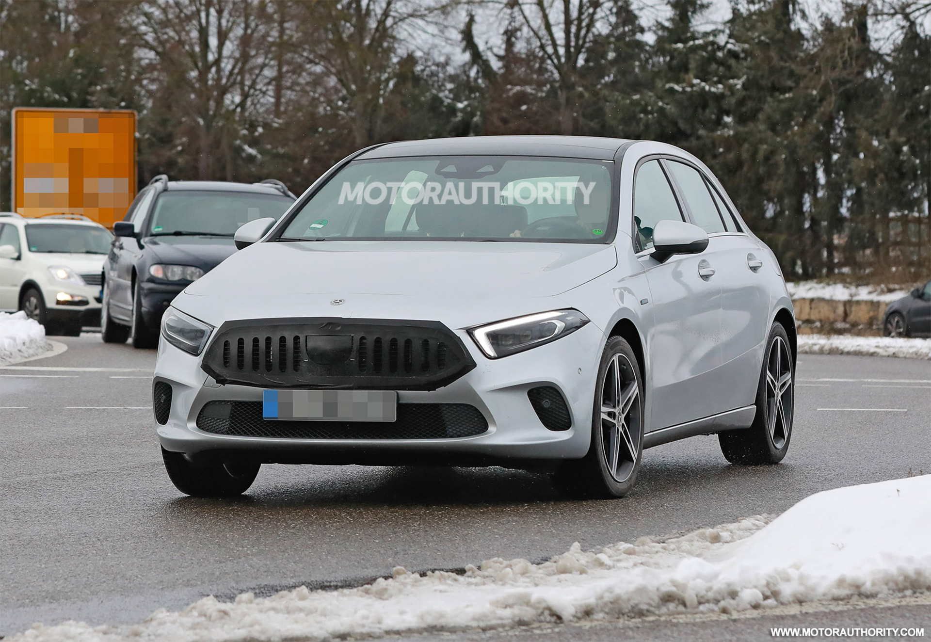 23 Mercedes Benz A Class Hatchback Spy Shots Mid Cycle Update In The Works