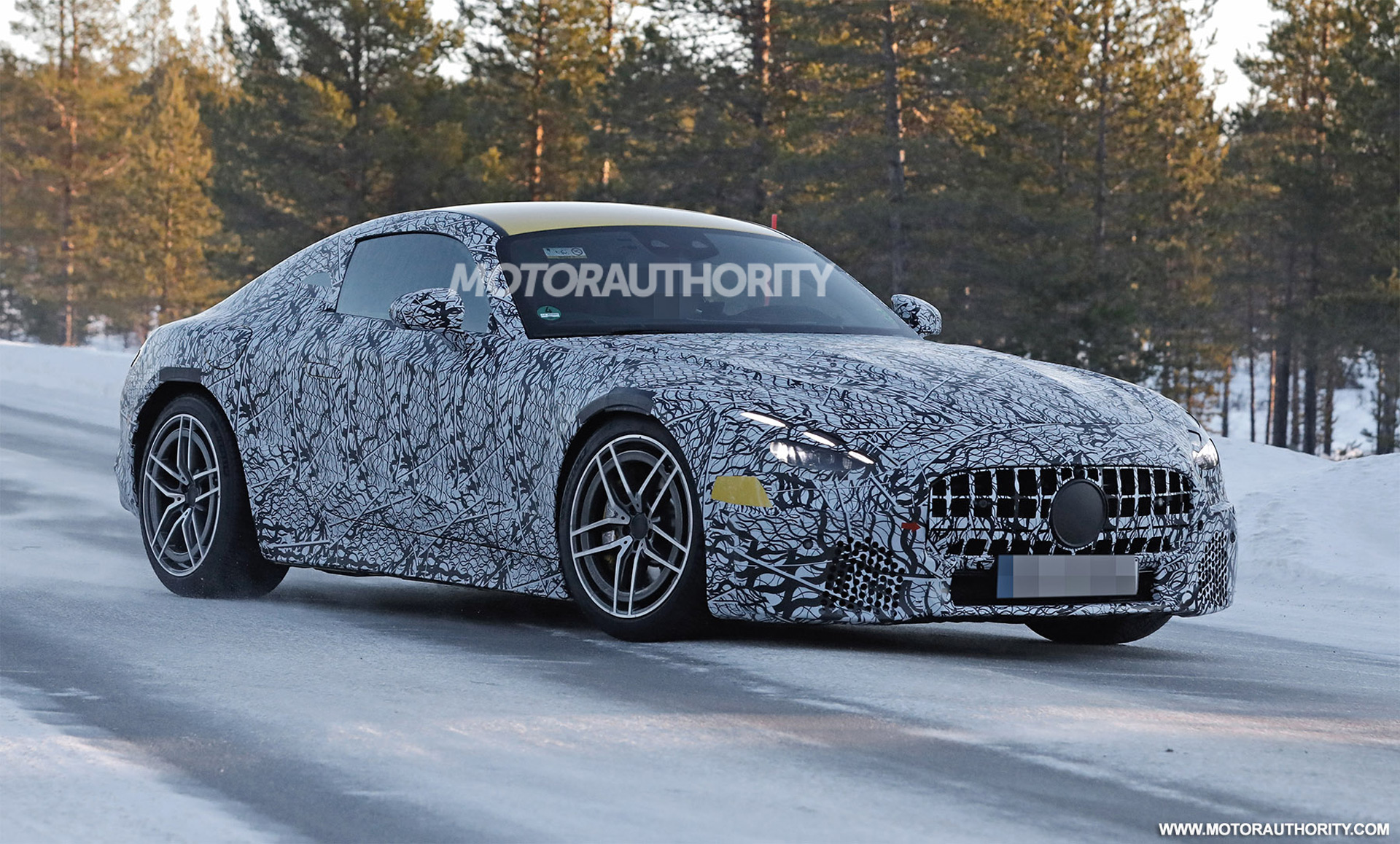 2023 Mercedes-Benz AMG GT spy shots: Redesigned sports car spotted for first time