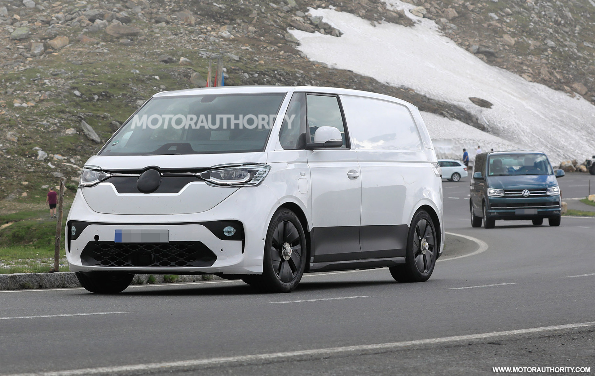 2024 Volkswagen ID Buzz spy shots Modern electric Bus starts testing