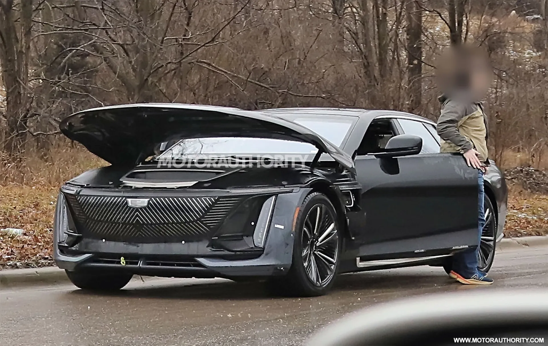 2024 Cadillac Celestiq spied with frunk open