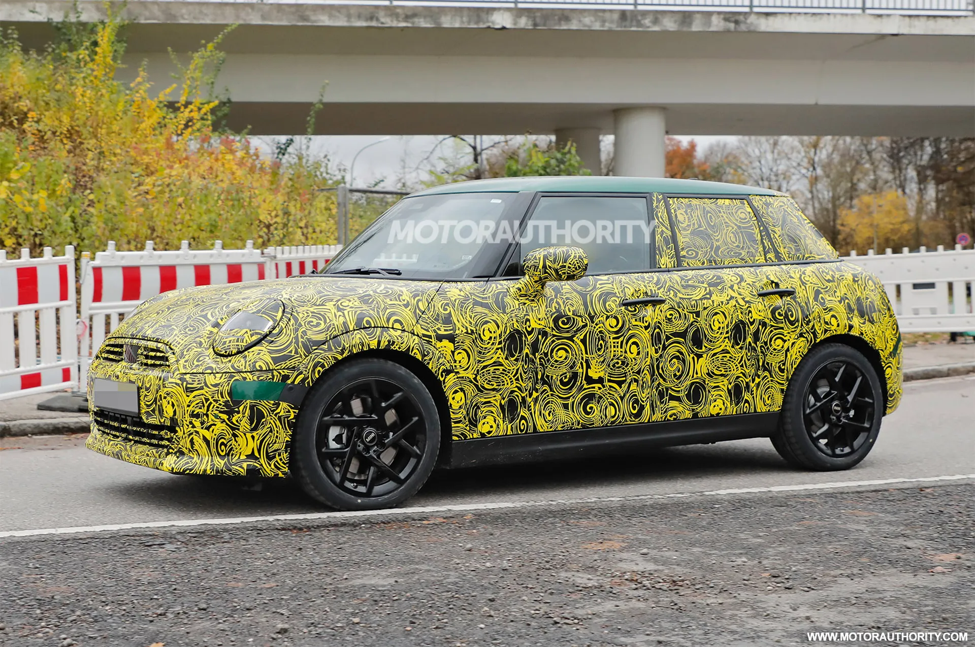 2025 Mini Cooper four-door spied with gas engine