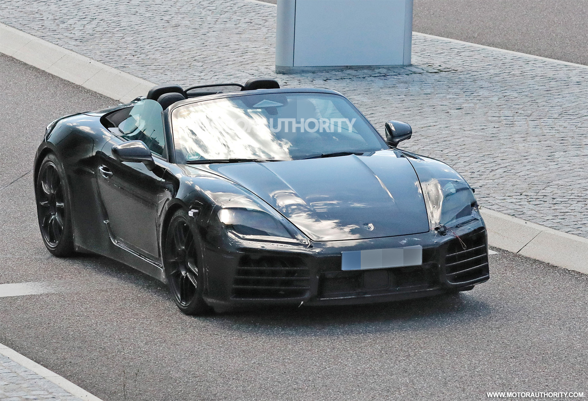 2025 Porsche 718 Boxster EV spied at the 'Ring