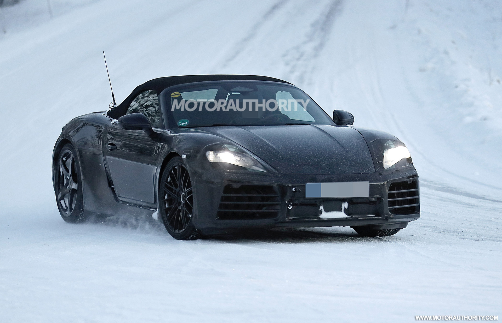 2025 Porsche 718 Boxster EV spy shots - Photo credit: S. Baldauf/SB-Medien