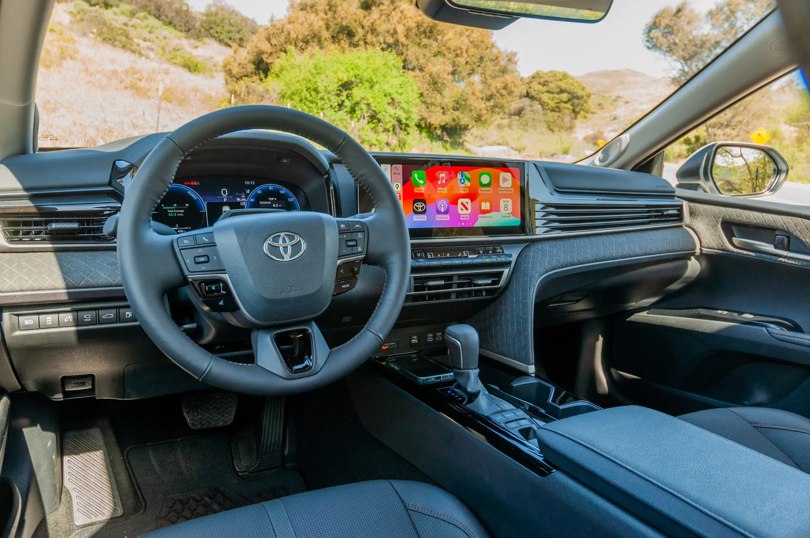 2025 Toyota Camry 12.3-inch infotainment touchscreen with wireless CarPlay and Android Auto