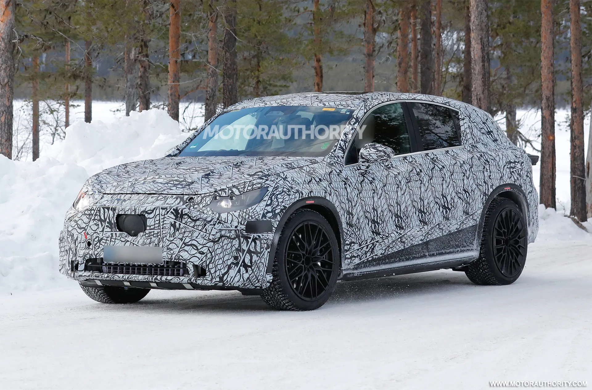 2026 Mercedes-Benz AMG GLC EV spy shots - Photo credit: Baldauf