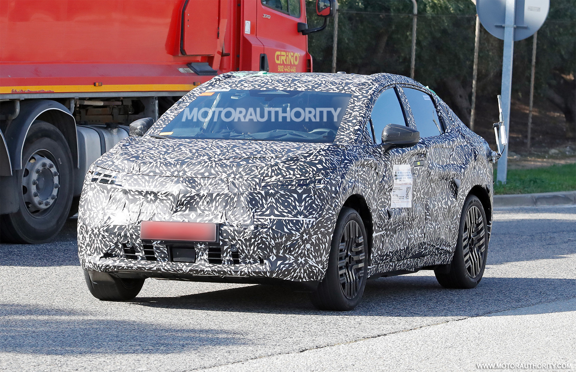 2026 Nissan Leaf spied with crossover body