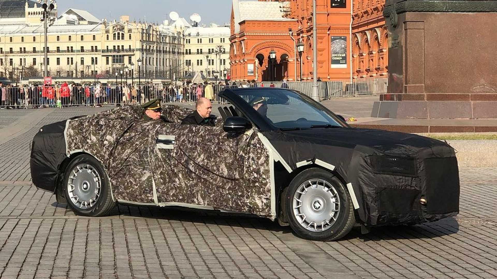 Russian Aurus convertible spotted based on Vladimir Putin's limousine