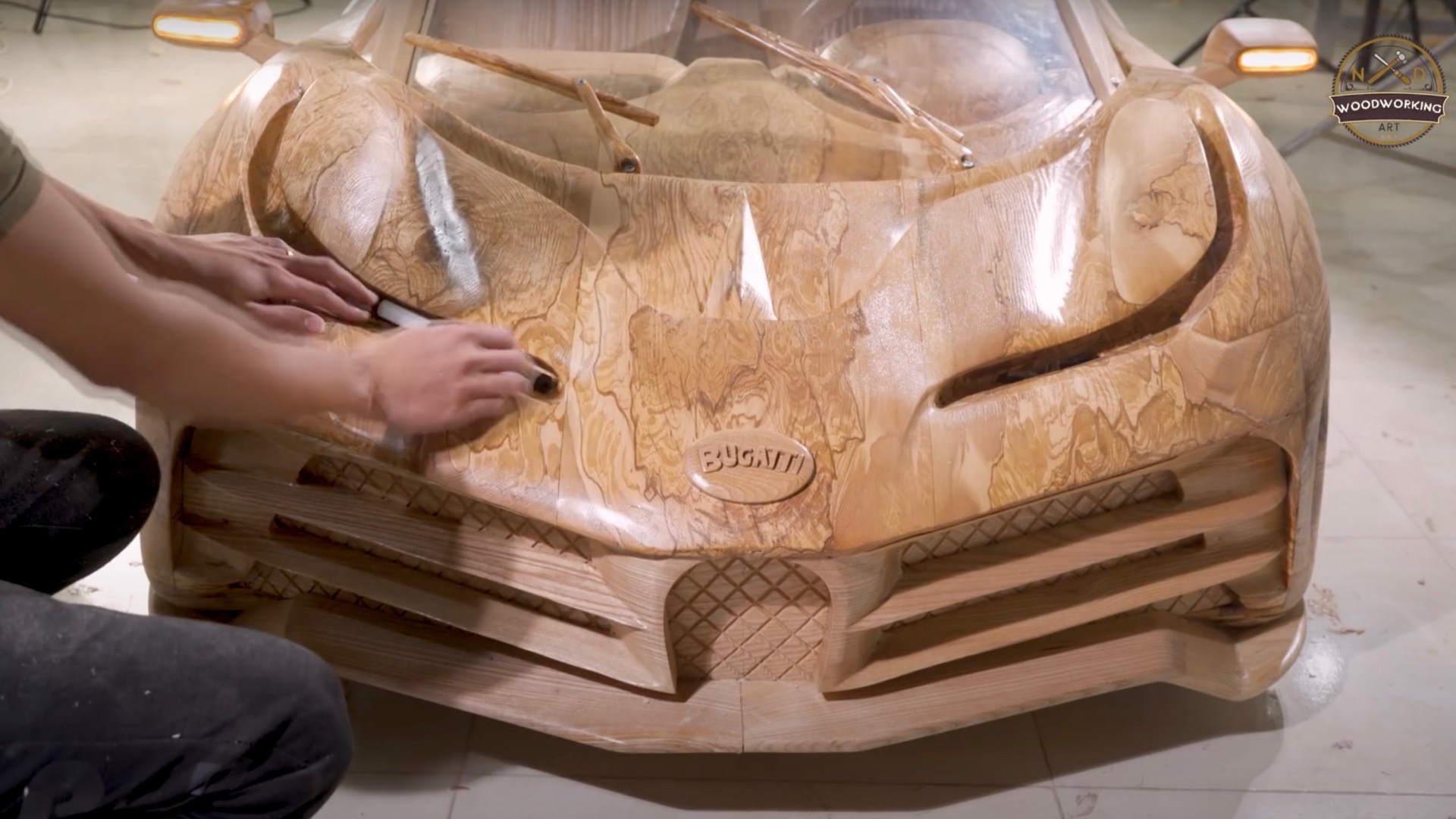 Witness a Bugatti Centodieci get carved out of wooden Auto Recent