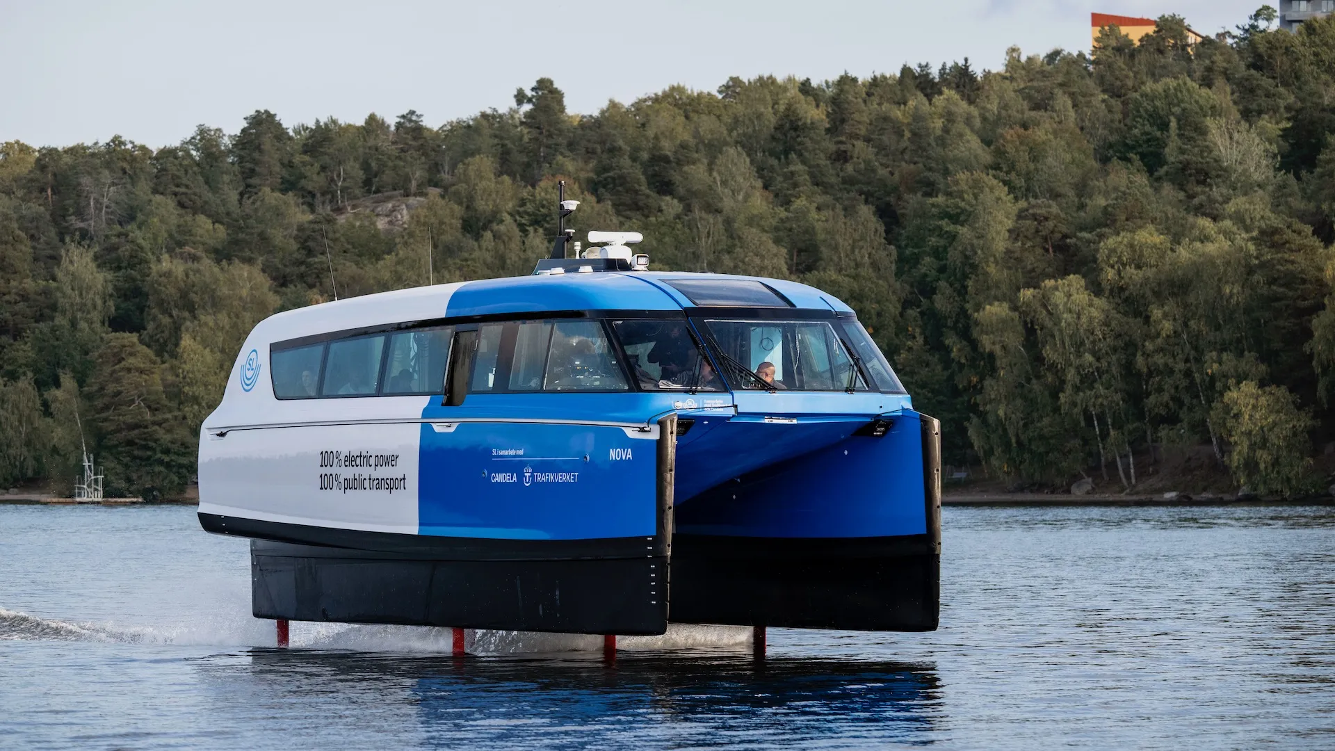 Electric hydrofoil ferry uses 80% less energy, and it can fly