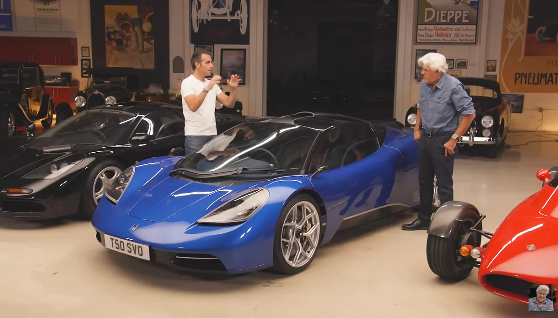 Gordon Murray’s T.50 supercar stops by Jay Leno’s Garage