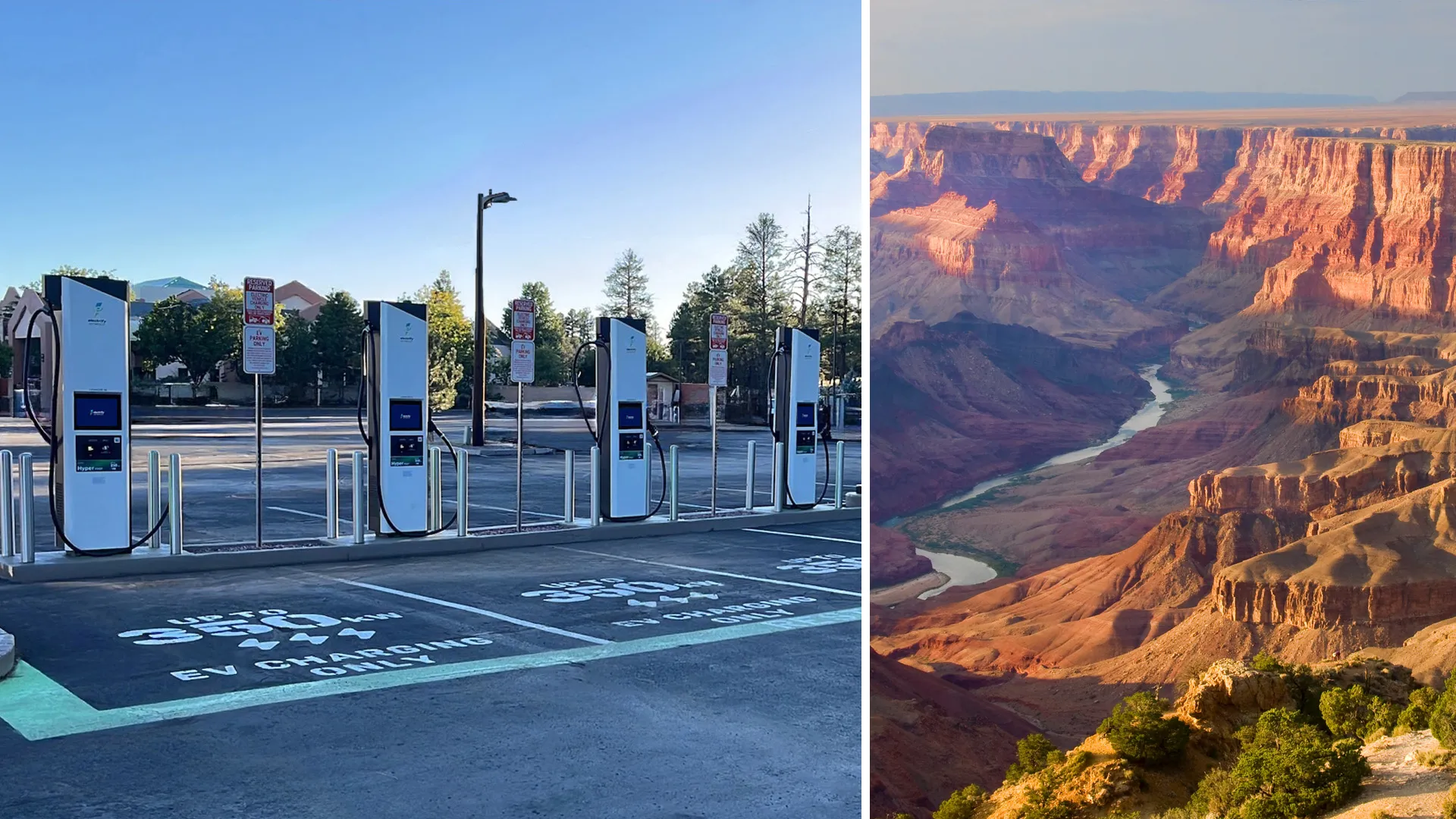 Electrify America opens 350-kw EV quick charger at Grand Canyon