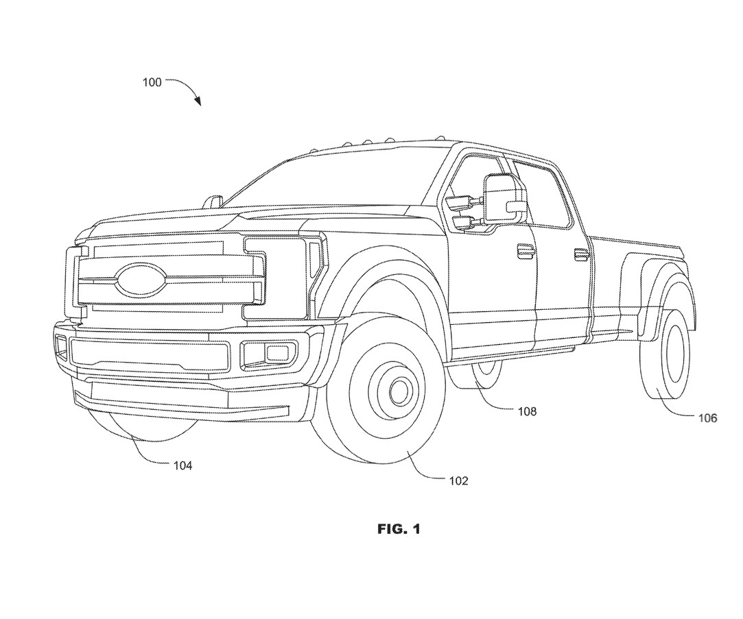 Ford patents rear-wheel steering for F-Series pickup trucks.