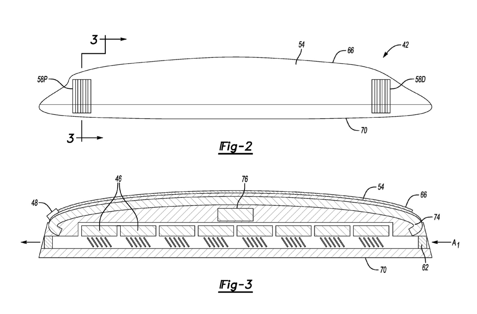 Ford roof-mounted EV backup battery patent image