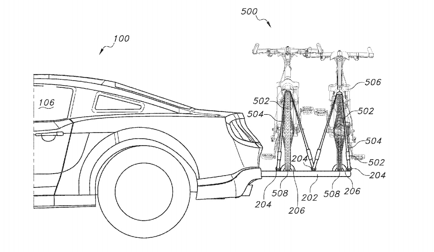 car with integrated bike rack