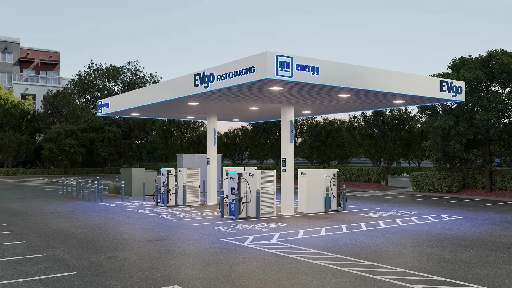 GM and EVgo crib gas-station look for 400 EV fast-charging stops