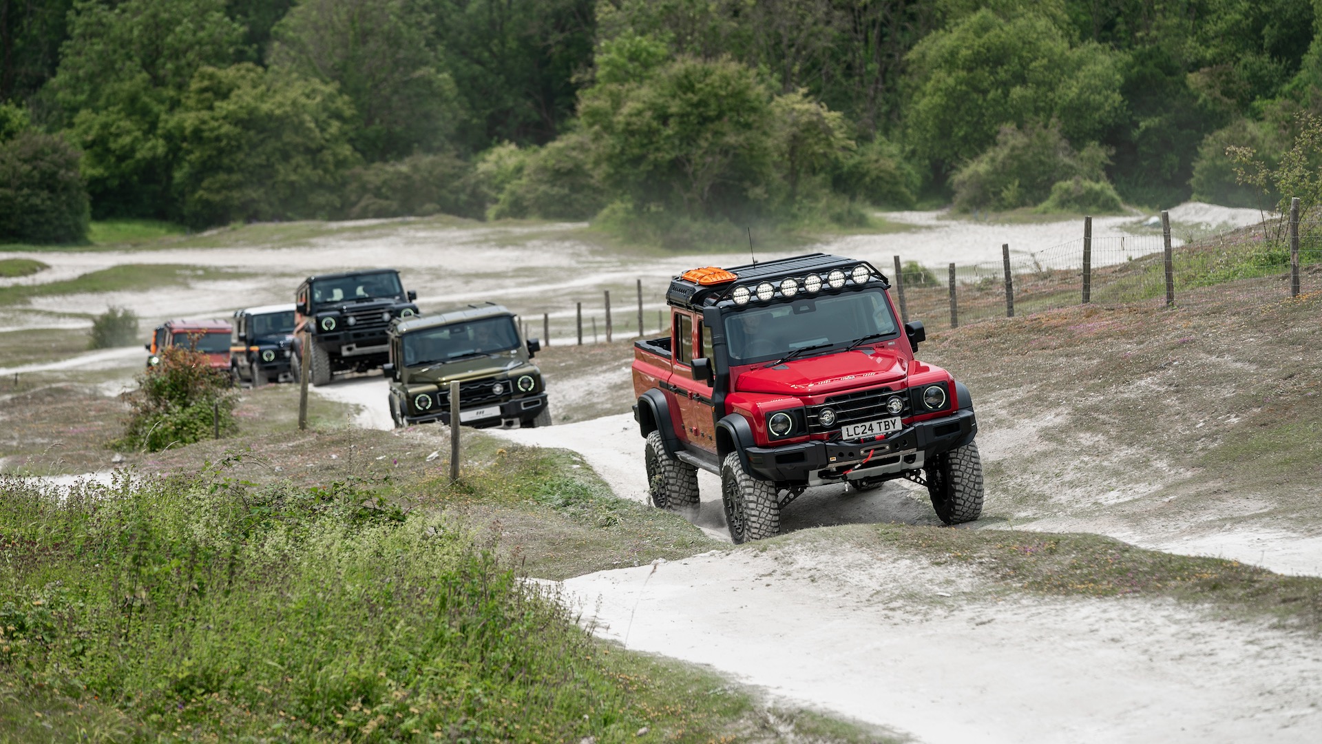 Fleet of Ineos Grenadier prototypes hint at V-8, three-row, smaller pickup Auto Recent