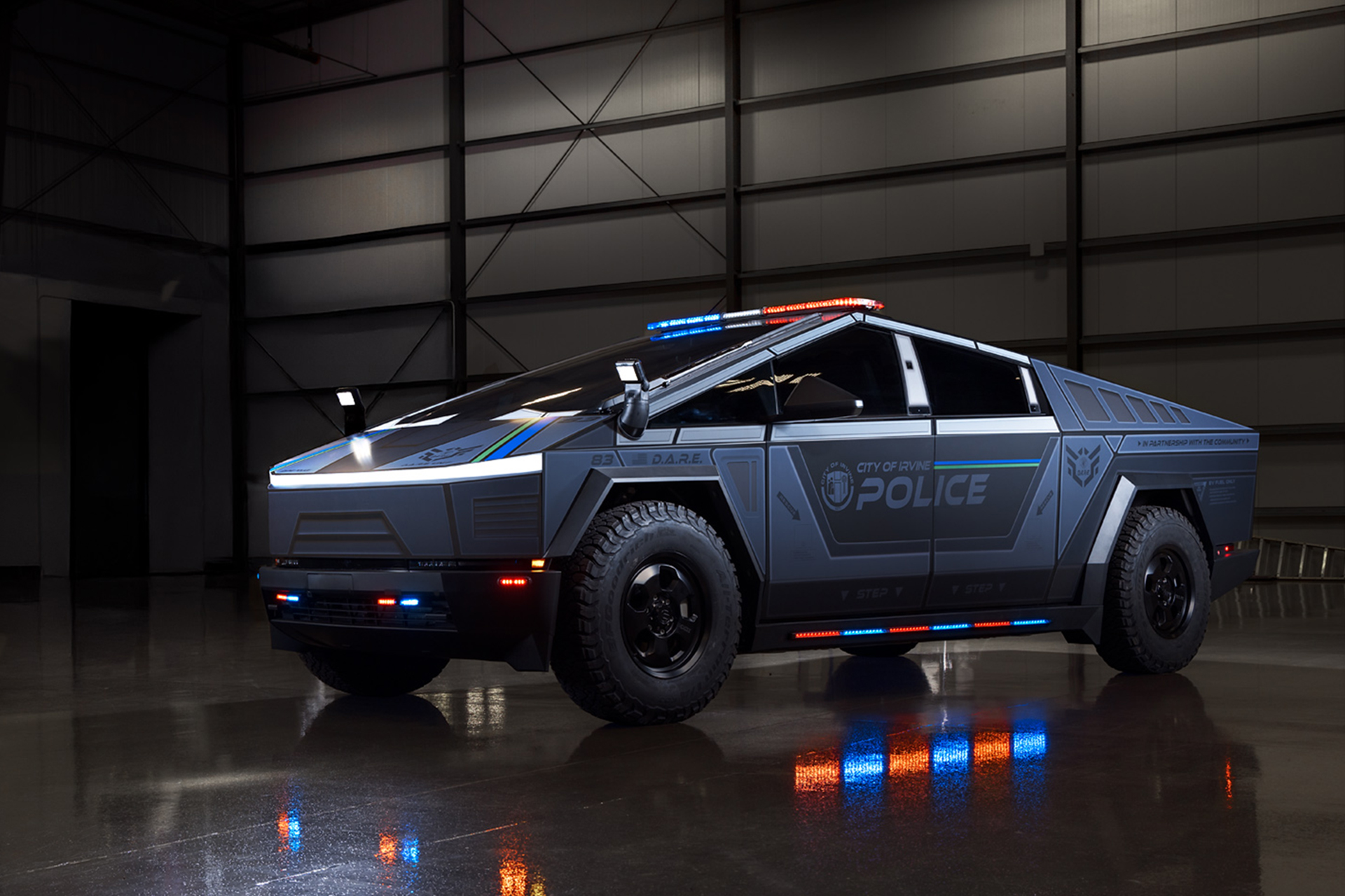 Tesla Cybertruck reports for police duty in California