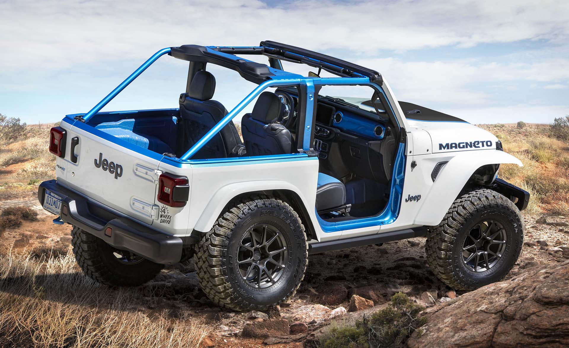 Fully electric Jeep Wrangler concept explores brand’s offroad EV