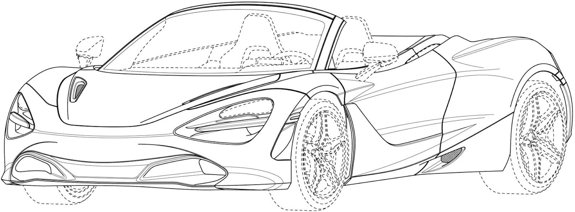 McLaren 720S Spider shows off in patent drawings