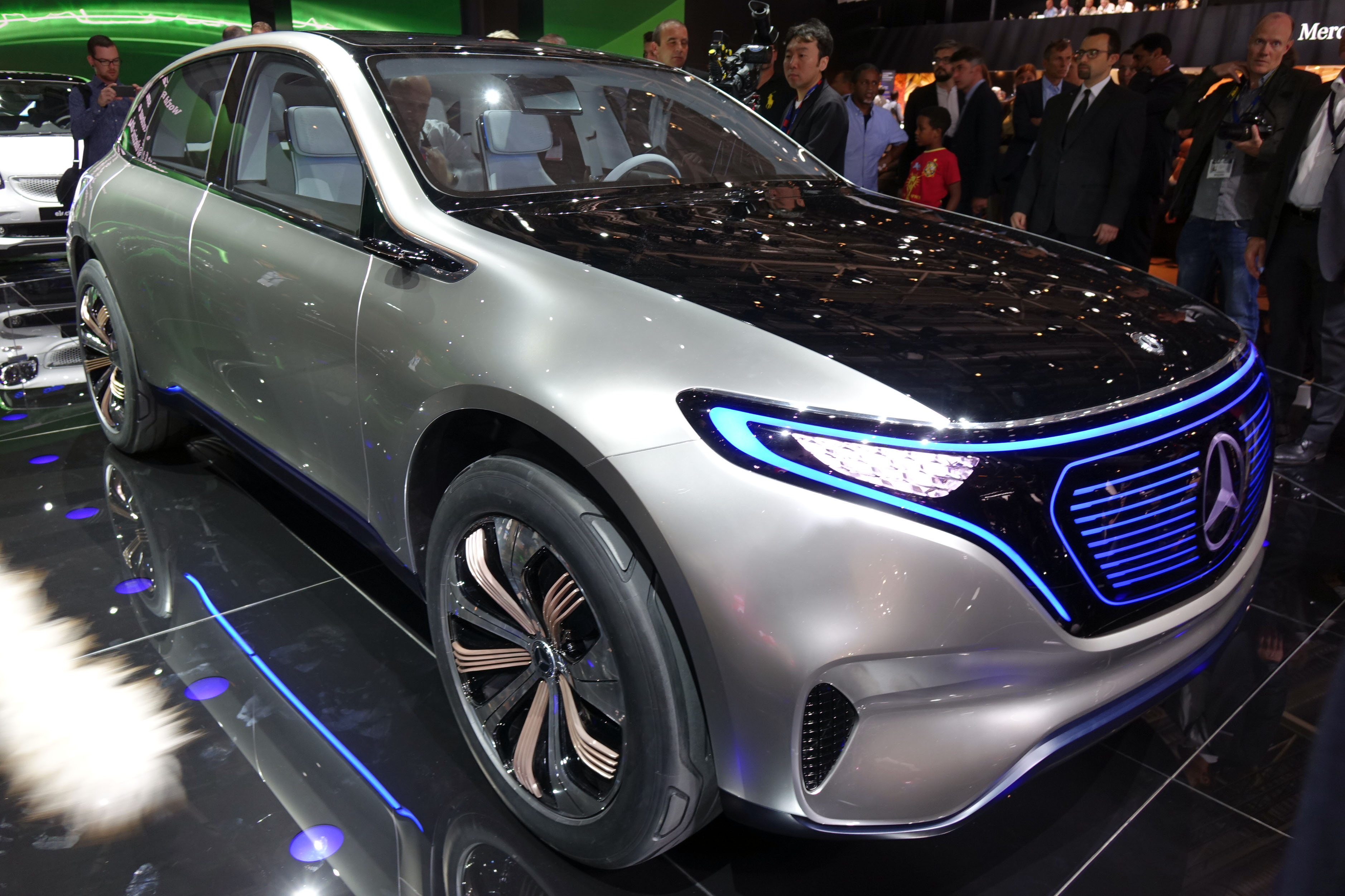 mercedes previews first of eq electric cars with suv concept
