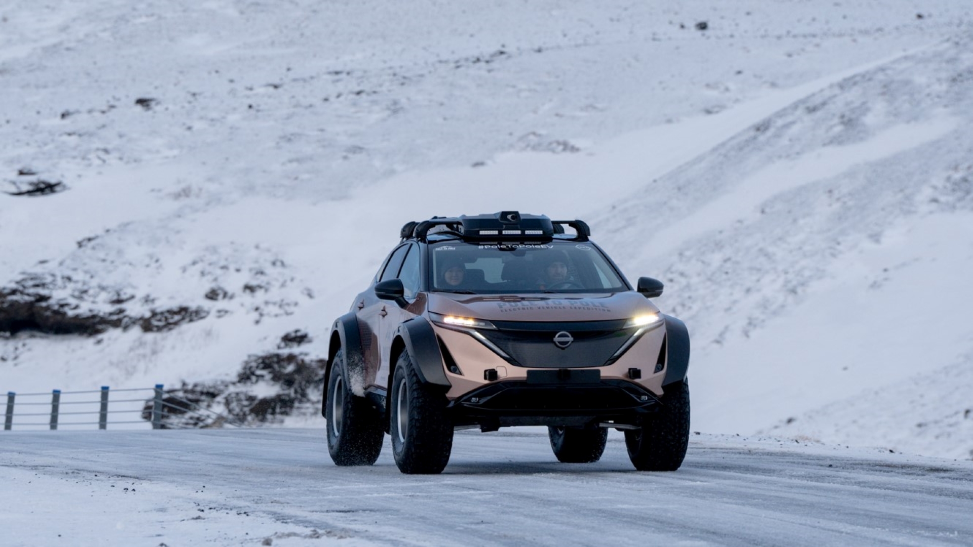 Nissan Ariya on 39-inch tires set to drive from North Pole to South