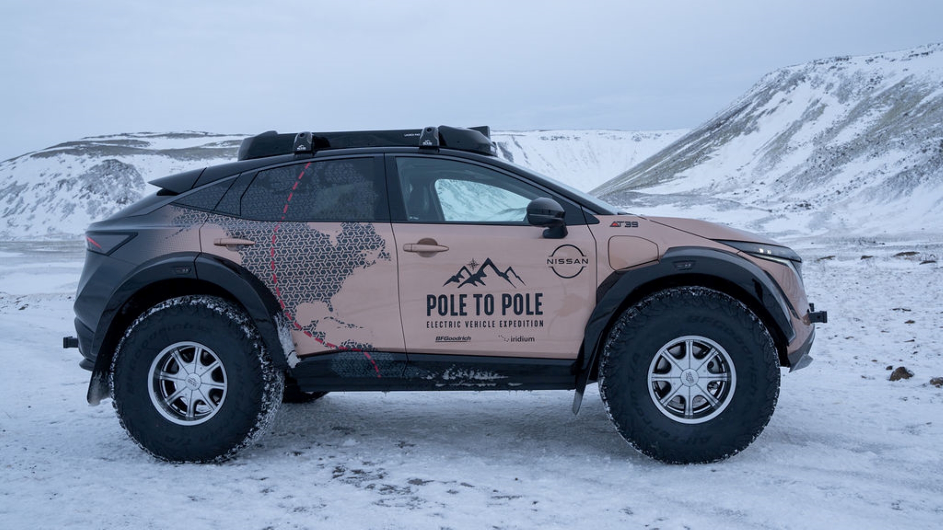 Nissan Ariya Pole to Pole expedition vehicle