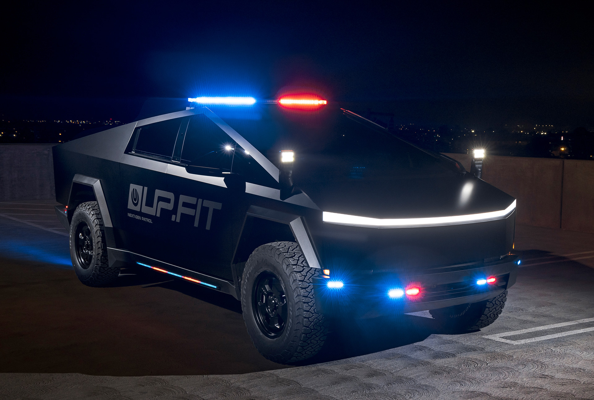 Tesla Cybertruck turned into silent police cruiser