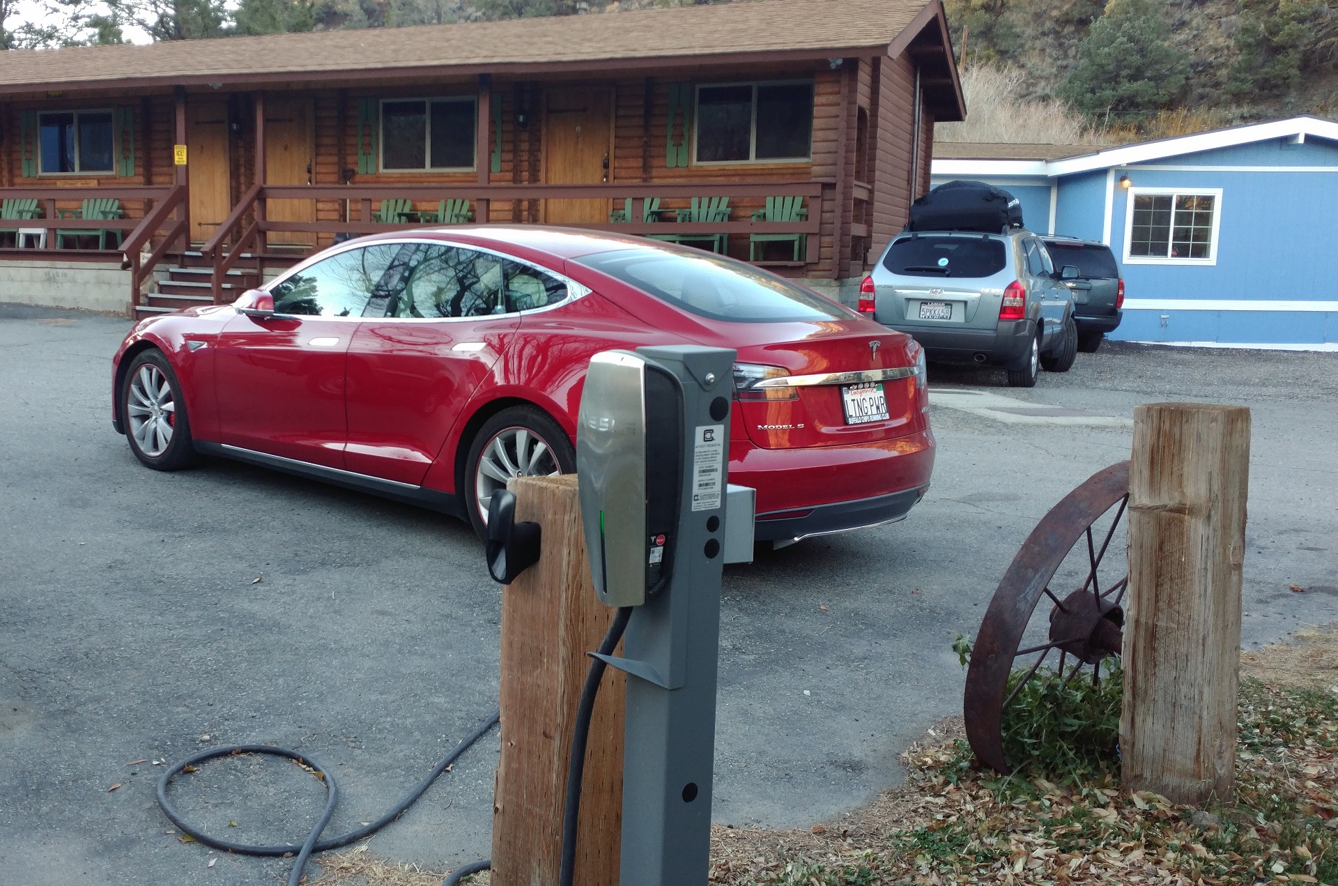 Tesla offers some employers atwork charging stations, for its cars only