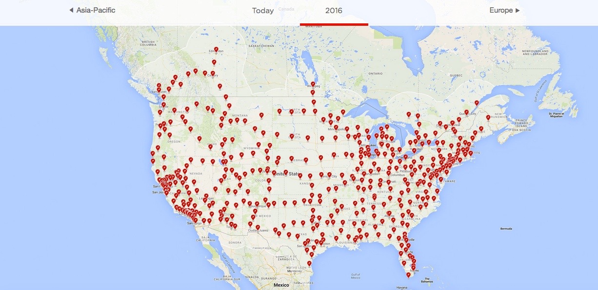 Tesla Supercharger map fills in more U.S. gaps for electric-car charging