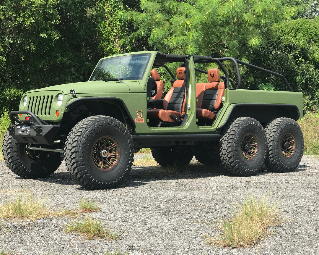 Bruiser Conversions made a V-8-powered Jeep Wrangler 6x6