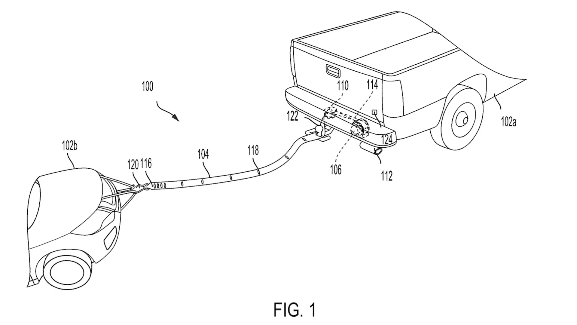 Toyota patents retractable tow rope