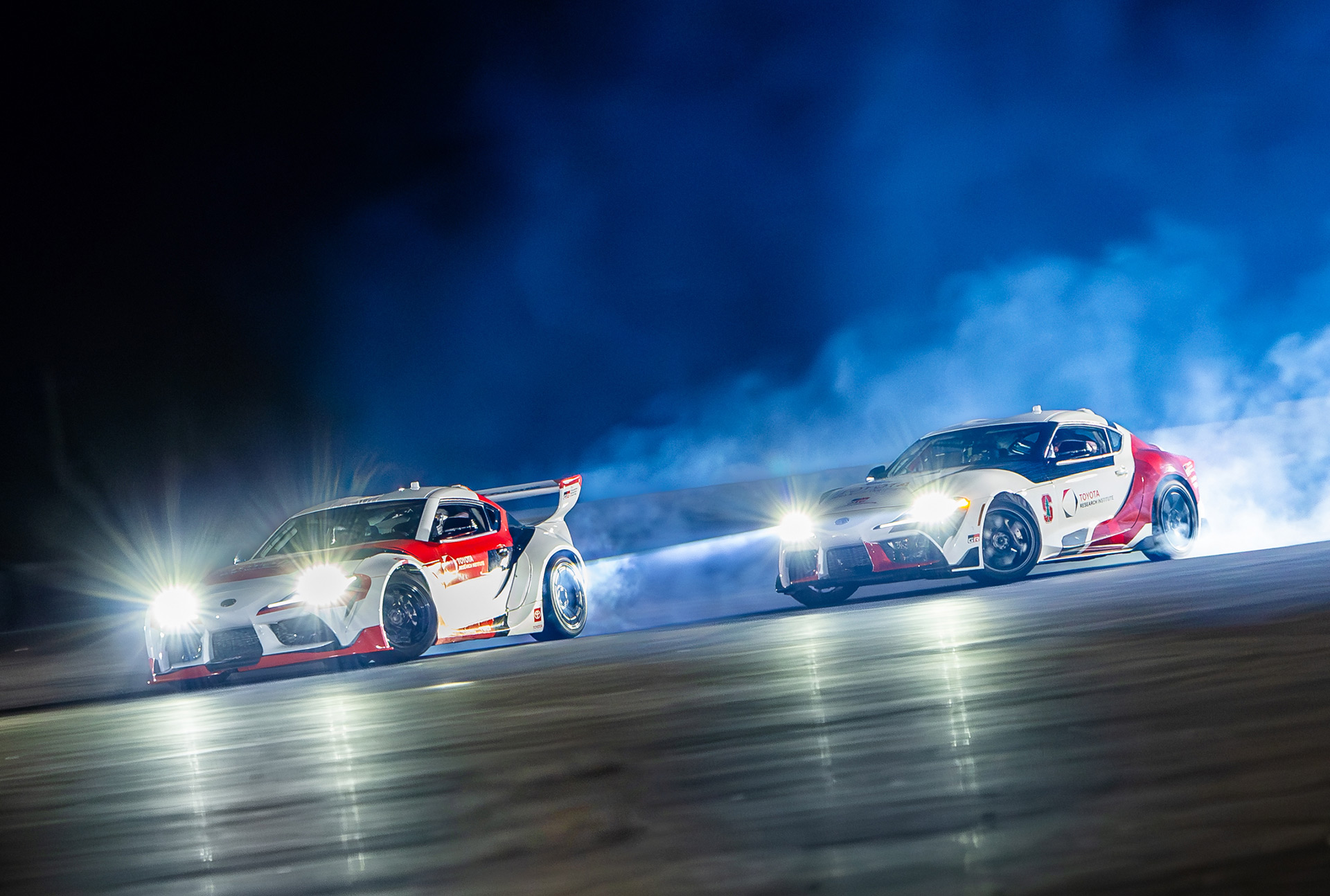Toyota and Stanford got two Supras to tandem drift autonomously Toyota and Stanford got two Supras to tandem drift autonomously