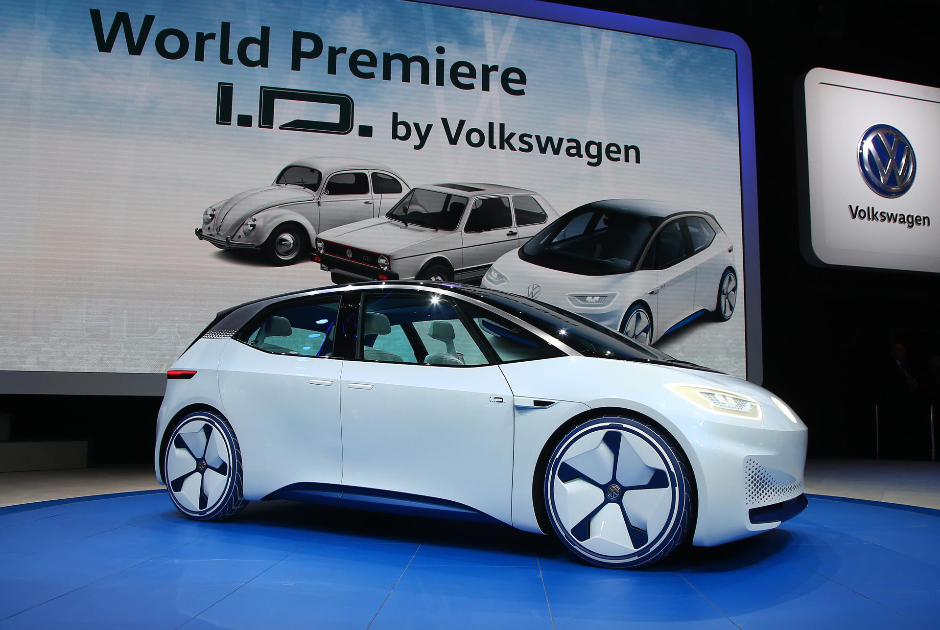 Volkswagen I.D. electric car concept, 2016 Paris auto show