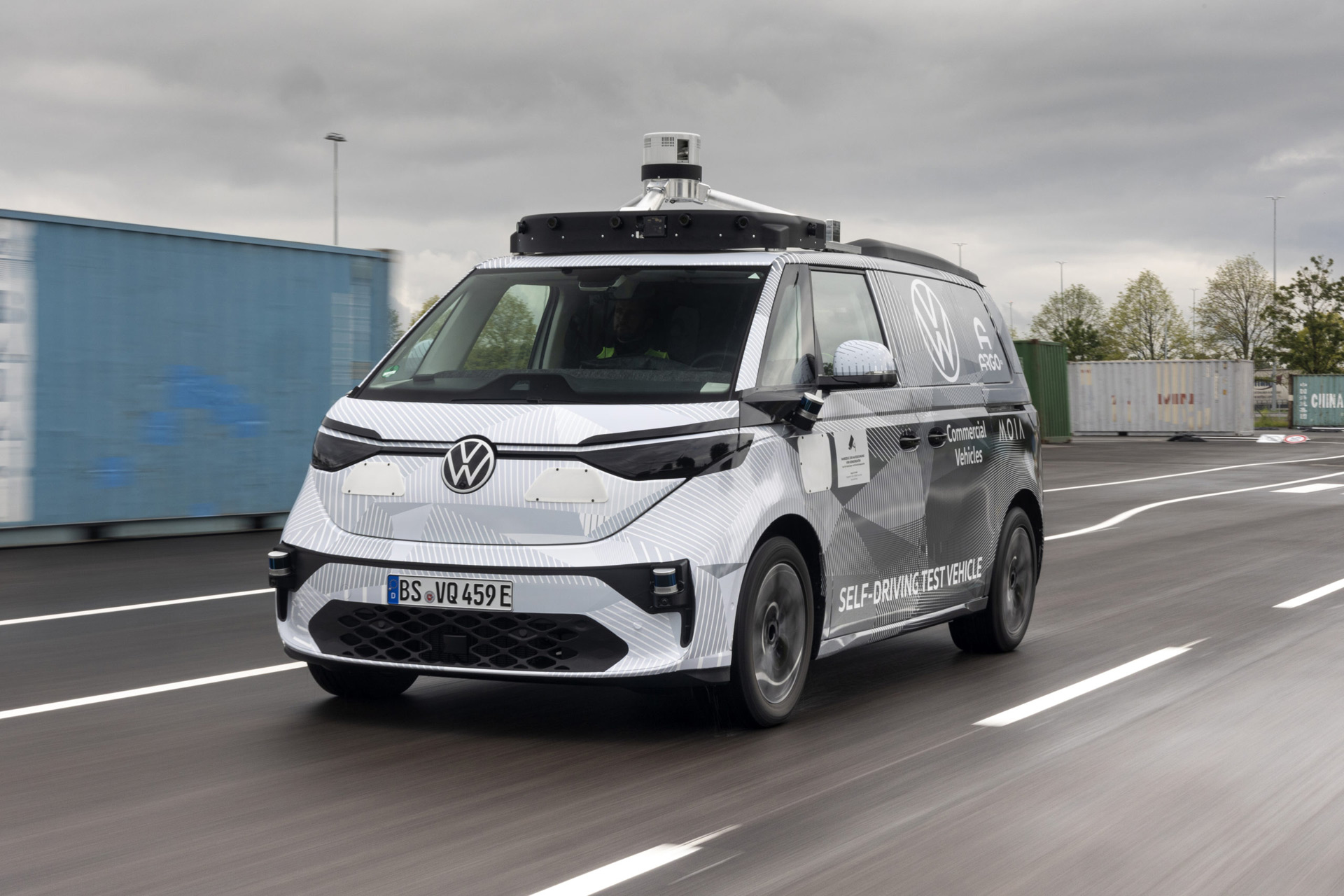 Self-driving VW ID.Buzz electric vans testing ahead of service in 2025