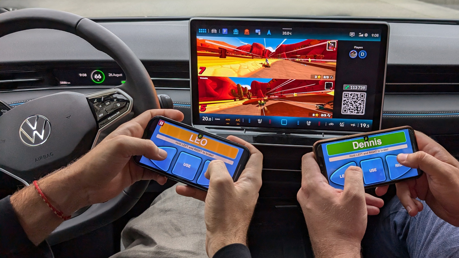 Playing video games will soon be possible in a VW