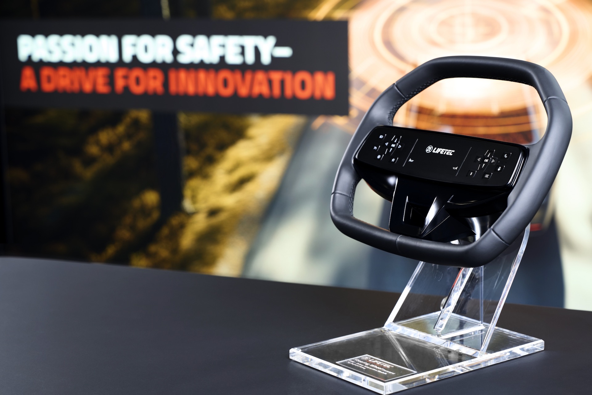 ZF can fit a screen and airbag into a steering wheel now ZF can fit a screen and airbag into a steering wheel now