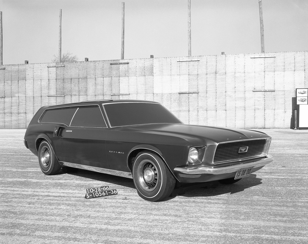 In the mid-1960s, Ford designers considered at least a couple of different concepts for a Mustang station wagon, with at least one running prototype based on a 1966 coupe getting built. Another design study included elements for refreshed models that were coming later that decade. All of the known Mustang wagons were three-doors that were closer to a European “shooting brake” than a traditional American family station wagon. (Courtesy of Ford Motor Company)